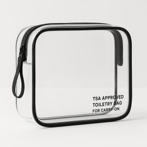 Minimalist Clear TSA Approved Toiletry Bag for Carry On