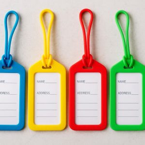 Silicone Strap Luggage Tags Bright Colors Easy to Spot