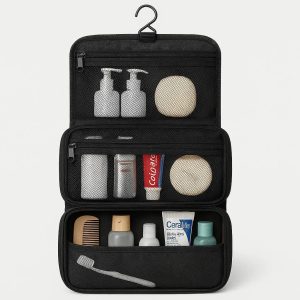 Family Size Travel Toiletry Organizer with Separate Compartments