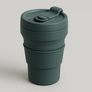 Insulated Collapsible Travel Mug with Leak Proof Locking Lid