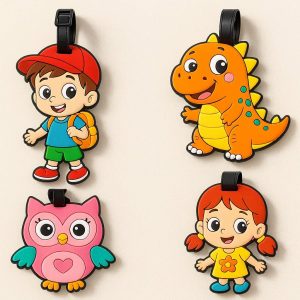 Kids Colorful Cartoon Character Luggage Tags for Children